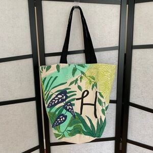 Anthropologie x Good for the Bees Monogram Tote - H -  Zara Fina Stasi Print